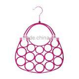 Velvet Flocked Scarf Tie Hanger, Purse Style thumbnail-5