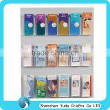High Quality Clear Wall Mounted Brochure Pocket Display Acrylic Wall Mounted Leaflet Holders