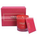 Red Cardboard Paper Candle Box With Lid and Paper Holder