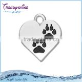 Allibaba Wholesale Zinc Alloy Antique Silver Plating Cat Paws Heart Charms