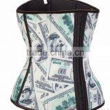 Hot Sale Plus Size Waist Training Steel Boned Latex Corset S--XXL thumbnail-3