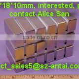 Strong rectangular magnets 40x18x10MM,strong strip magnets
