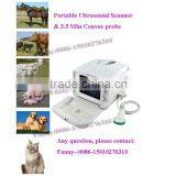 CE Approved Portable Veterinary Portable B Diagnostic Ultrasound System With 3.5Mhz Multi-frequency Convex Probe RUS-6000V thumbnail-1
