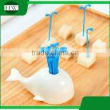 Eco Plastic Tableware Cartoon Whale Fruit Fork Set thumbnail-1