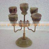 NATURAL 2017 New Items ONYX CANDLE HOLDERS STANDS BRASS WORK thumbnail-4