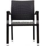 Four Bella Outdoor Stackable Dining Wicker Chairs in Espresso thumbnail-5