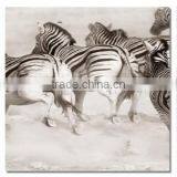 Runing Zebra Home Black and White Modern Wall Painting thumbnail-1