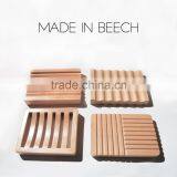 Bath and Body, Wave, Line , Curve Draining Soap Dish, Breathe and Drain Dish, Wooden Container thumbnail-1