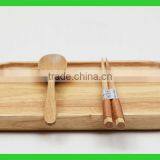 Wood Tray Rectangle Wooden Serving Tray Wood Plate thumbnail-2