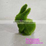 H080616 Factory Make Green Grass Rabbit Small Plastic Rabbits Decorative Easter Rabbits thumbnail-6