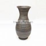 High Quality Best Selling Spun Natural Lacquer Bamboo Vase From Vietnam thumbnail-1