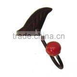 Metal Decorative Leaf Hooks With Ceramic Knob, Home Decoration Hooks, Metal Wall Art Hooks, European Style Hooks, Vintage Hooks thumbnail-1