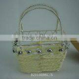 Paper Rope Rectangle Wire Bags Handbags With Metal Handle thumbnail-1