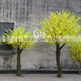 Atificial Golden Peach Blossom Flower Tree for Home Decoration Fiberglass Trunk thumbnail-2