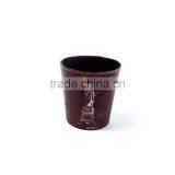 Newest The Statue Print Waste Bin Faux Leather Open Top Trash Can thumbnail-2