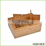 Custom Bamboo Tea Box With 6 Adjustable Compartment /Homex_Factory