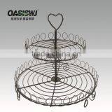 Powder Coated 2-tier Round Shape Wire Cupcake Stand /cupcake Holders thumbnail-1