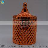 Orange Decorative Glass Jars Wholesale Wedding Table Decor