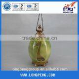 Antique Tealight LED Light Candle Holder Garden Lantern Green Ceramic Hanging Lamp thumbnail-1