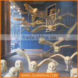 Wholesale Flying and Standing Fiberglass Owl Animal Figures thumbnail-2