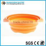 FOLDING Kitchen Use Basin, Silicone Bowl, Colorful Painting Basin thumbnail-5