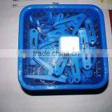 Plastic Colourful Clothes Hangers Plastic Clothespin/clothes Peg/clothes Clip With a Basket thumbnail-3