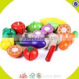 Wholesale Hot Wooden Cutting Food Toy Colorful Wooden Pretend Cutting Food Toy Baby Cutting Fruits and Vegetables W10B125 thumbnail-2