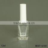 12ml Clear Glass Empty Nail Polish Bottles Wholesale With Embossment Pot on the Surface thumbnail-5