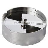 Newness Stainless Steel Tabletop Unbreakable Ashtray With Detachable Rotating Lid thumbnail-2