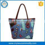 Eco Navy Color 12oz Canvas Cotton Bag Printed Logo thumbnail-1