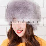 High-grade Winter/autumn Warm Thick Russia Mongolia Flat-topped Faux Fox Fur Hat thumbnail-6