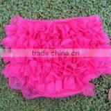 Wholesale Petti Ruffle Baby Bloomer Tutu Diaper Cover Baby Fancy Lace Ruffle Bloomers thumbnail-3