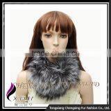 CX-E-15 Wholesale Cheap Head Scarf Genuine Fox Fur Stretch Snood Headband For Women thumbnail-3