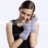 CX-A-08A Soft Warm Genuine Knitted Mink Fur Winter Gloves thumbnail-1