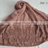 Fashion Lady Stitching Floral Popular Pashmina Shawl Plain Viscose Scarf thumbnail-4