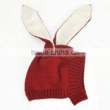 Ins Hot Imitate Animal Knitted Cap Design for Kids Baby Bunny Ears Hats Wholesale thumbnail-4