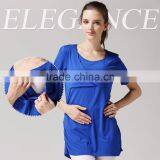 Leisure Outdooor Maternity Clothing Mode Style Breastfeeding Clothes Loose and Comfortable Pregnant Mother T-shirts thumbnail-1