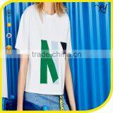 2017 Skateboard Girl Casual Embroidered Patch Women Cheap t Shirt Custom thumbnail-1