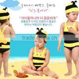 Wholesale Super Cute Little Bee Children Baby Swimsuit Kids A One-piece Bathing Suit Baby Boys and Girls Swimwear Send Cap thumbnail-1