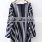 Runwaylover EY2370B Long Style 2017 Ladies Fashion Stripe Loose Blouse thumbnail-6