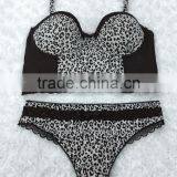 Sexy Ladies Leopard Print Corset and Panty Set Sexy Women Shaper Wears thumbnail-1