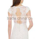 High Quality Short Sleeve Out Mini Lace Sexy Evening Dress thumbnail-4