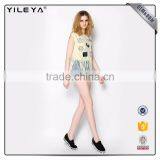 Fashion Tassel Pattern Printing 100% Cotton Tank Top thumbnail-6