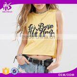 Guangzhou Shandao OEM Wholesale Casual Summer 95% Cotton 5% Spandex Ladies Sexy Printing Breathable Quick Dry Fitness Tank Top thumbnail-1