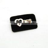 Black PU Felt Leather Sew on Patches With Gold Metal Plates Fashion Clothing Label for Jeans/jacket PLB-008 thumbnail-3
