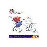 Superstore Aluminum Metal Shopping Trolley On Wheels With Plastic Baskets thumbnail-1