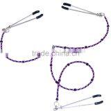 Three Point Nipple Clamps Sex Toys Clip Clitoris Flirting Masturbation Device Adult Products 57 cm