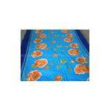 YELLOW FLOWER WITH BLUE BACKGROUND POLAR FLEECE BLANKET