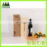 Cheap Wooden Wine Box With Sliding Lid for Single Bottle Wood Box thumbnail-1