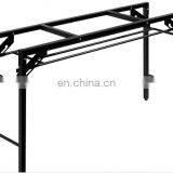 Furniture Wood Top Fashion Design Metal Frame Folding Dining Table thumbnail-2